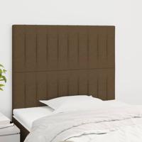 Hoofdborden 2 st 90x5x78/88 cm stof donkerbruin