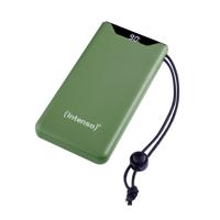 Intenso F10000 Powerbank 10000 mAh Quick Charge, Power Delivery LiPo USB-A, USB-C Groen Statusweergave - thumbnail