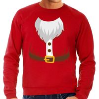 Kerstman kostuum verkleed sweater / trui rood voor heren - thumbnail