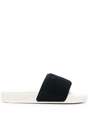 adidas claquettes Adilette en cuir - Noir
