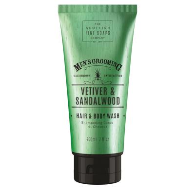 Scottish Fine Soaps Men's Grooming Vetiver & Sandalwood Hair & Body Wash 200ml