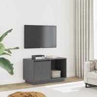 Tv-meubel 74x35x44 cm massief grenenhout grijs