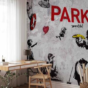 Fotobehang - [Banksy] Graffiti Diveristy
