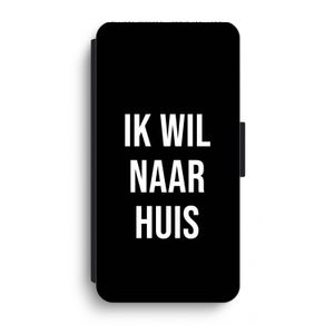Ik wil naar huis - Zwart: iPhone XR Flip Hoesje