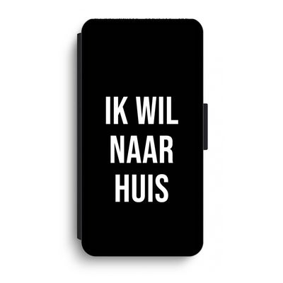 Ik wil naar huis - Zwart: iPhone XR Flip Hoesje