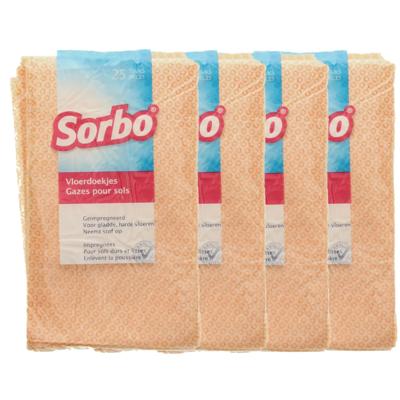 Sorbo vloerdoekjes - 100x stuks - alle vloeren - 24 x 40 cm - schoonmaken