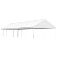 Prieel met dak 17,84x5,88x3,75 m polyetheen wit