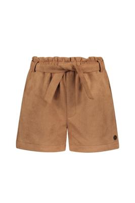 Like Flo winter nep leren short meisjes - bruin - Fay-Linn - schelpenriem
