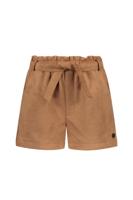 Like Flo winter nep leren short meisjes - bruin - Fay-Linn - schelpenriem