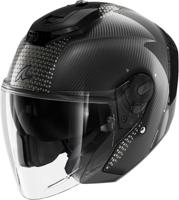 SHARK RS Jet Carbon Ikonik, Jethelm of scooter helm, Carbon-Zwart-Chroom DKU