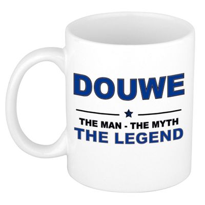 Douwe The man, The myth the legend cadeau koffie mok / thee beker 300 ml Douwe The man, The myth the legend cadeau koffie mok / thee beker 300 ml