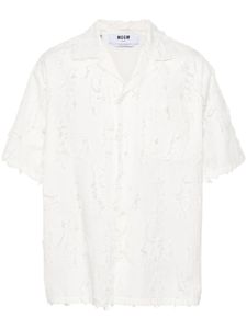 MSGM chemise à fini texturé - Blanc