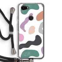Memphis Shapes: Pixel 3a Transparant Hoesje met koord