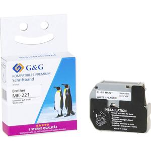 G&G Labeltape Tapekleur: Wit Tekstkleur: Zwart 9 mm 8 m