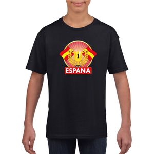 Zwart Spanje supporter kampioen shirt kinderen