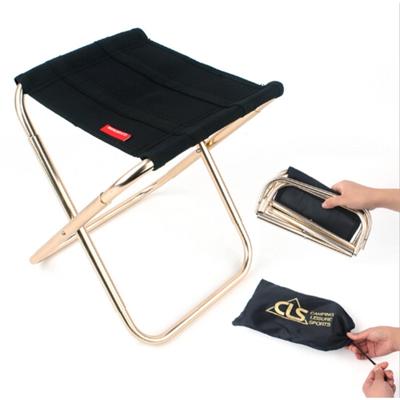 CLS buiten draagbare Auminum legering visserij Barbecue Folding Stool grootte: 24 8 * 22 5 * 27 cm (zwart)