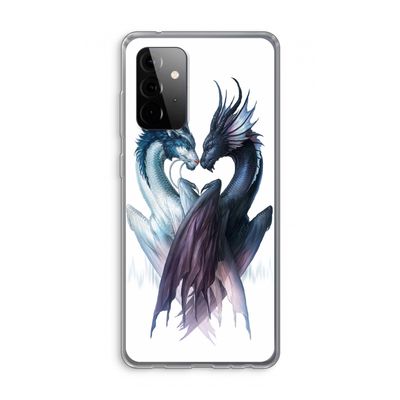 Yin Yang Dragons: Samsung Galaxy A72 Transparant Hoesje