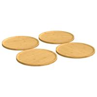 VidaXL Pizzaborden 4 st ø32x1,5 cm bamboe