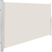 tectake® - Uitschuifbaar aluminium windscherm tuinscherm 180 x 300 cm beige - thumbnail