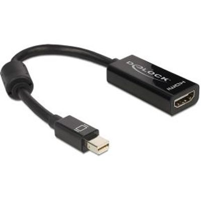 Delock 65099 Adapter mini DisplayPort 1.1 male > HDMI female Passief zwart