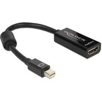 DeLOCK Adapter mini Displayport / HDMI 0,18 m mini Displayport 20-pin M HDMI 19-pin FM Zwart - thumbnail