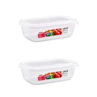 Plasticforte Vershoudbakje - 8x - vriezer en magnetron - 0,6L - kunststof - mealprep
