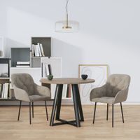 Eetkamerstoelen 2 st fluweel lichtgrijs