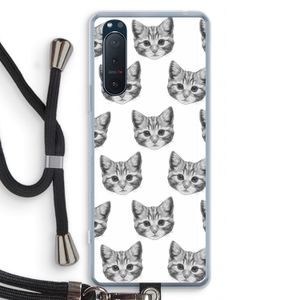 Kitten: Sony Xperia 5 II Transparant Hoesje met koord