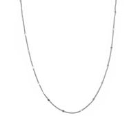 Ketting platte schake coin – Stainless Steel - Zilver