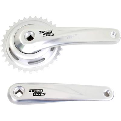 SturmeyArcher Sunrace crankstel 33t, cranklengte 170mm. zilver, aluminium, spieloos