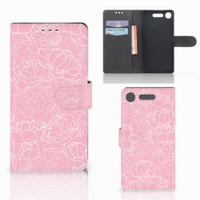Sony Xperia XZ1 Hoesje White Flowers - thumbnail
