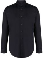 Boggi Milano slim-cut cotton shirt - Bleu