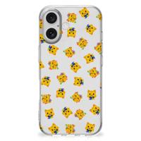 TPU bumper voor iPhone 16 plus Katten Emojis