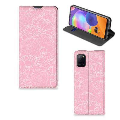 Samsung Galaxy A31 Smart Cover White Flowers