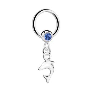 Jeweled Ball Closure Ring met bedel Chirurgisch staal 316L / Belegde messing Piercingringen