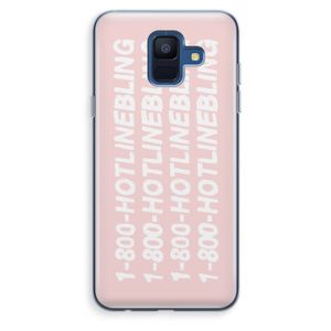 Hotline bling pink: Samsung Galaxy A6 (2018) Transparant Hoesje