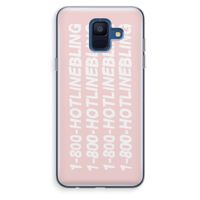 Hotline bling pink: Samsung Galaxy A6 (2018) Transparant Hoesje