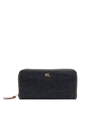 Ralph Lauren RRL portefeuille en jean à plaque logo - Bleu