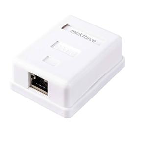 Renkforce Netwerkadapter Opbouw (op muur) CAT 6 1 poort Wit