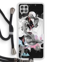 Camouflage de sommeil: Samsung Galaxy A22 4G Transparant Hoesje met koord