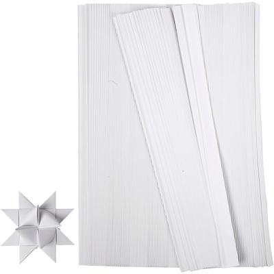 Creativ Company Vlechtstroken, l: 45 cm, b: 10 mm, d 4,5 cm, wit, 500 stroken/ 1 doos