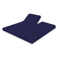 Elegance Splittopper Hoeslaken Jersey Katoen Stretch - donker blauw 180x200cm - thumbnail