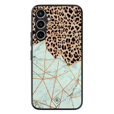 Samsung Galaxy S23 FE hoesje - Luipaard marmer mint