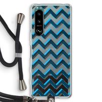Onderbroken lijn: Sony Xperia 5 III Transparant Hoesje met koord
