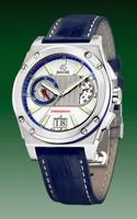Horlogeband Jaguar J612 / J612-1 Leder Blauw 20mm
