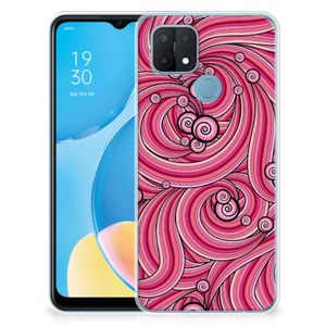 OPPO A15 Hoesje maken Swirl Pink