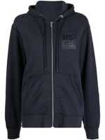 Raf Simons hoodie zippé à patch logo - Bleu - thumbnail