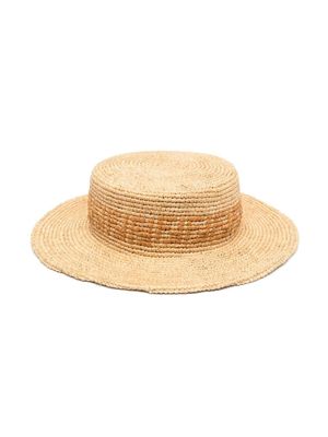 Fendi Kids chapeau à motif FF - Tons neutres