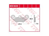 TRW Brake pad mcb 863 si sintered metal