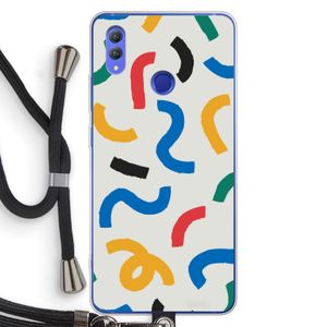 Illustratieve pop 2: Honor Note 10 Transparant Hoesje met koord